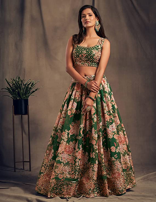 Gorgeous Designer Digital Printed Work Lehenga Choli with Dupatta Set
