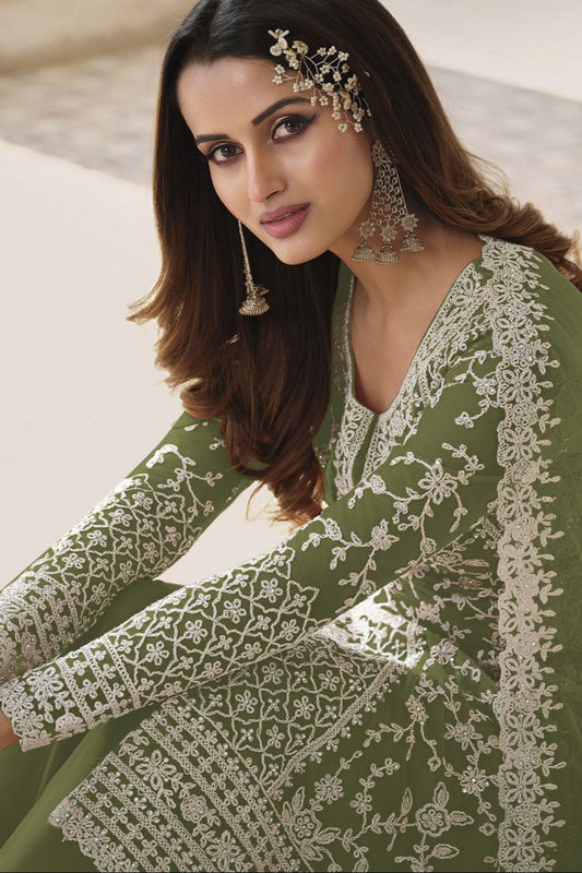 Nikah Wear Wine Color Salwar Kameez Suits Butterfly Net Plazzo Suits