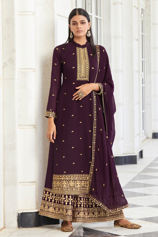 Ethnic outfits for weddings USA Latest Style South Asians Women Wear Heavy Salwar Kameez Plazzo Suits