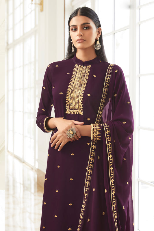 Ethnic outfits for weddings USA Latest Style South Asians Women Wear Heavy Salwar Kameez Plazzo Suits