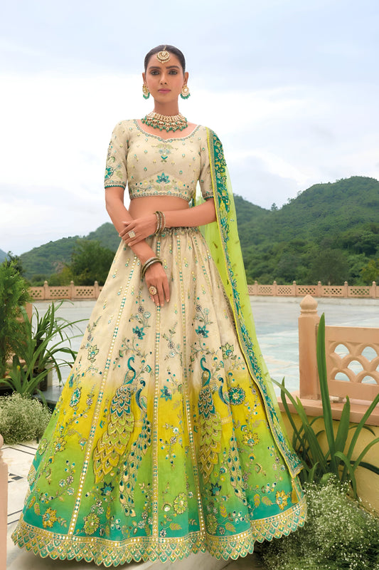Pakistani Beautiful Designer Embroidery Lehenga Blouse with Dupatta
