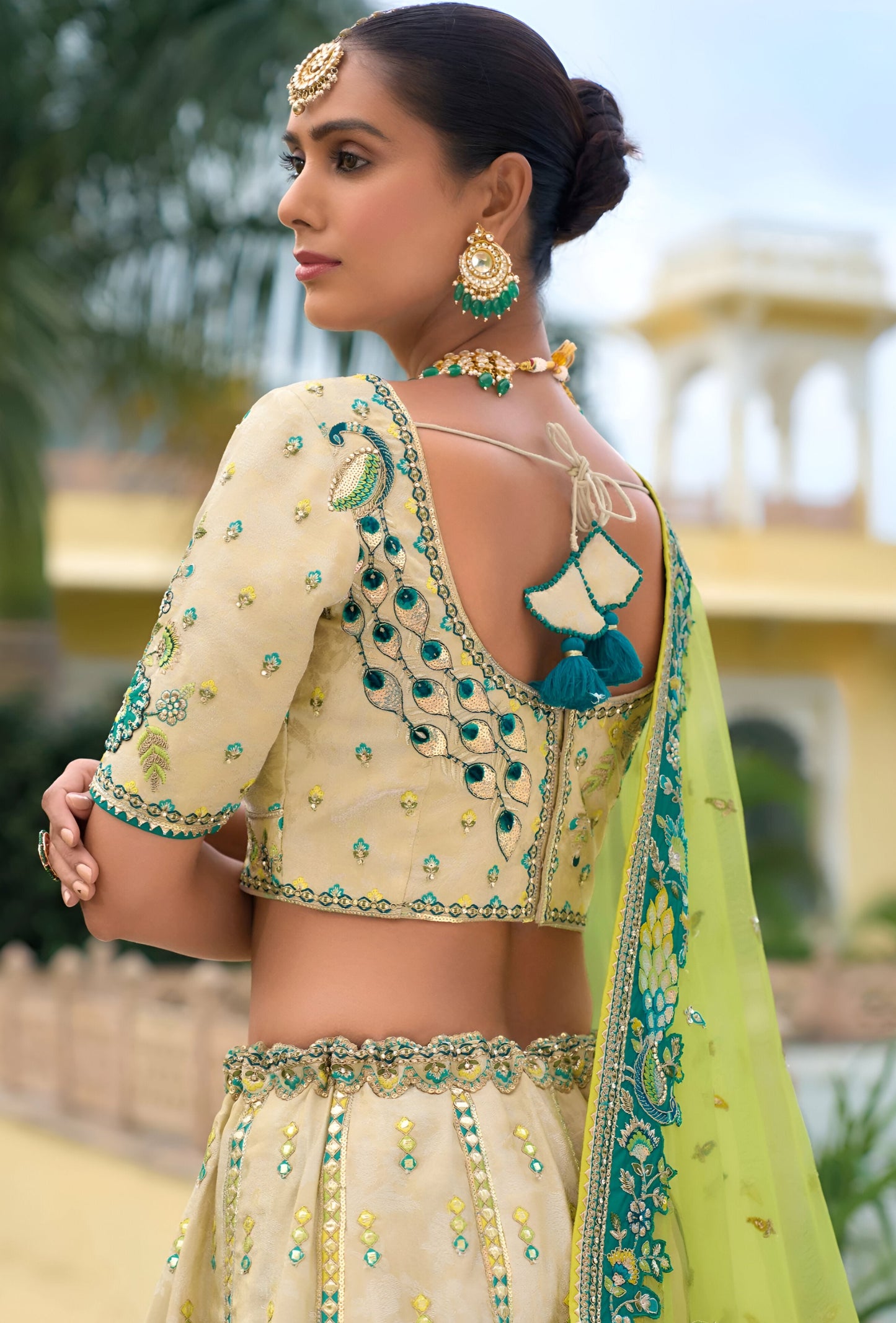 Pakistani Beautiful Designer Embroidery Lehenga Blouse with Dupatta