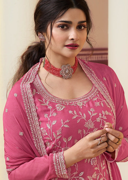 Eid Ramdan Special Heavy Embroidery Work Salwar kameez Plazzo Suit