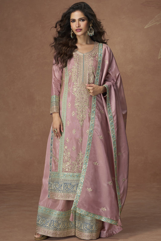 Stylish designer palazzo featuring detailed thread work and a comfortable fit for ethnic occasions.