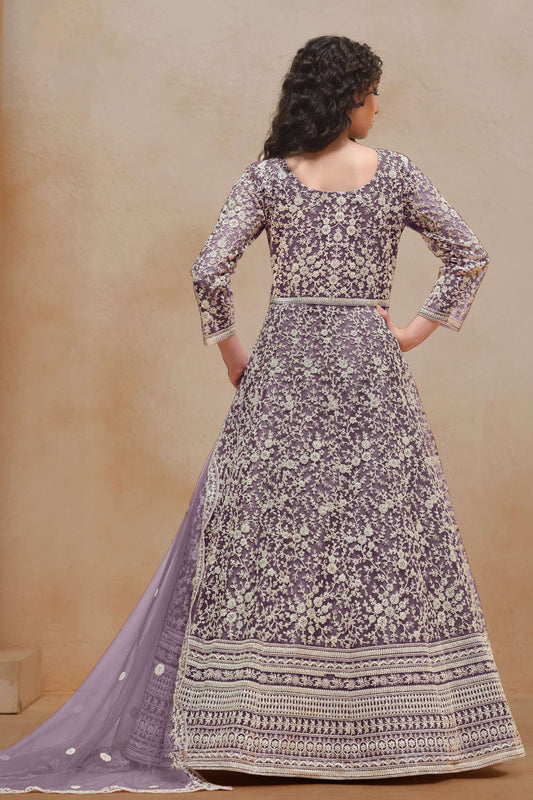 Indian Pakistani Heavy Embroidery Work Stitched Anarkali Gown Suit's
