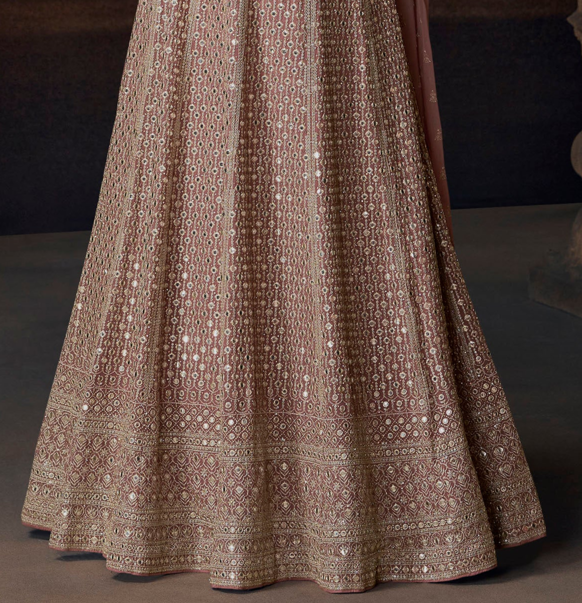 Ready Made Printed Designer Wedding Anarkali Gown Suit's