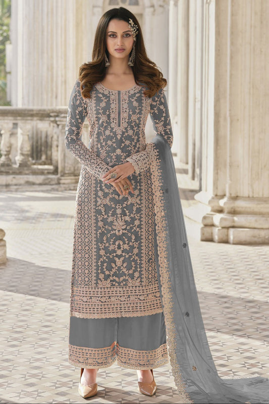 Heavy Embroidery Worked Salwar Kameez Plazzo Suits