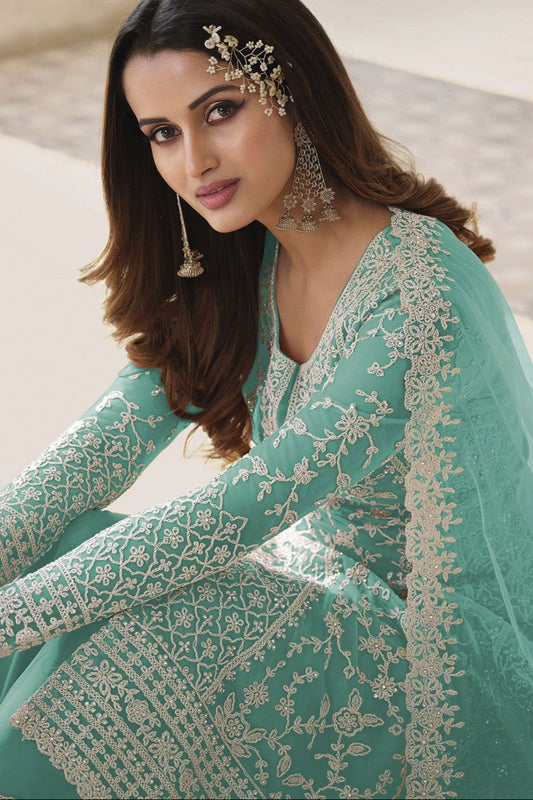 Heavy Embroidery Worked Salwar Kameez Plazzo Suits