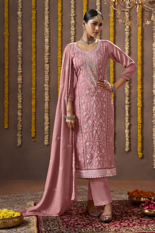 Reception Wear Anarkali Embroidery Work simple salwar kameez women