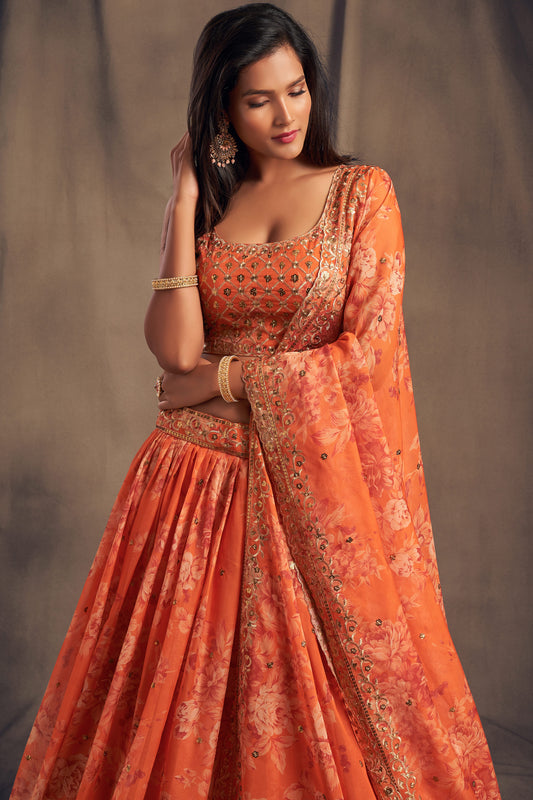 Indian Pakistani Readymade Lehenga Choli With Stitched Blouse Gift for Her