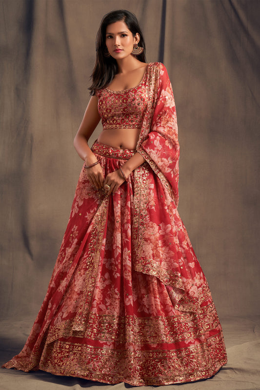 Bollywood Function Party Wear Stylish Georgette Lehengha for USA Girl's