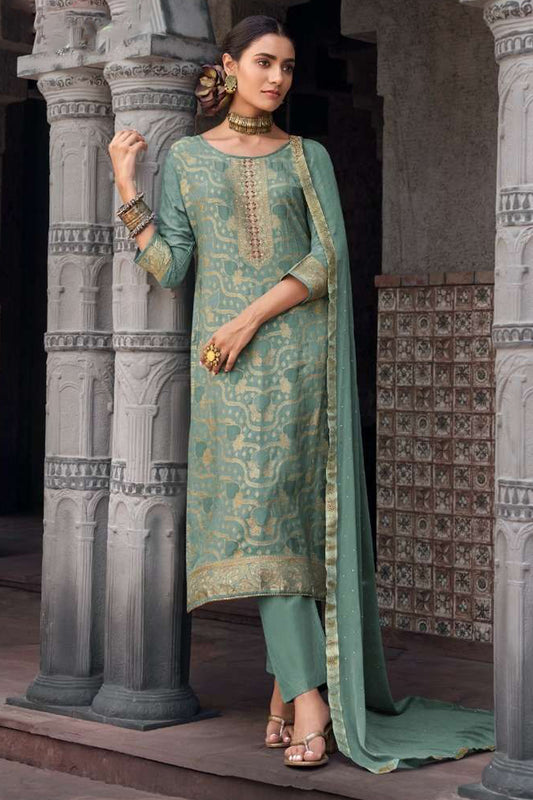 Indian Designer Printed Party Wear Women's Salwar Kameez Pant Suit's