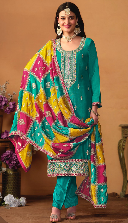 Readymade Eid Festival Special Heavy Worked Salwar Kameez Trouser Pant Suit