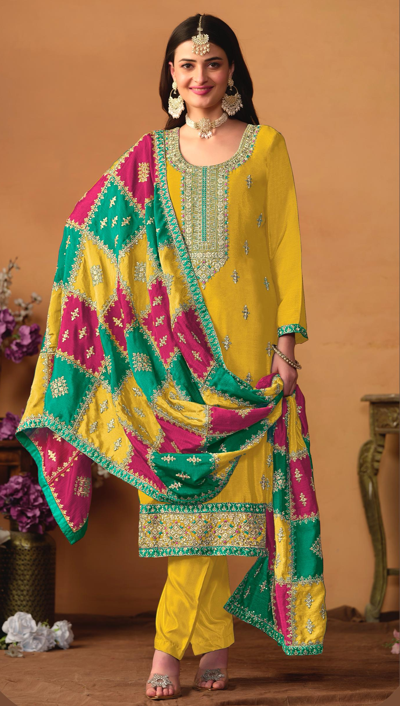 Readymade Eid Festival Special Heavy Worked Salwar Kameez Trouser Pant Suit