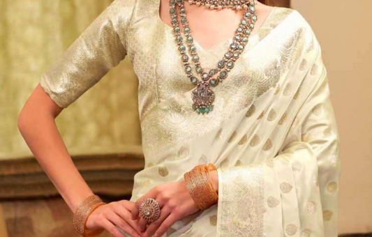 Ethnic Party Wear Saree Attractive Indian Designer Work Silk Material Saree USA