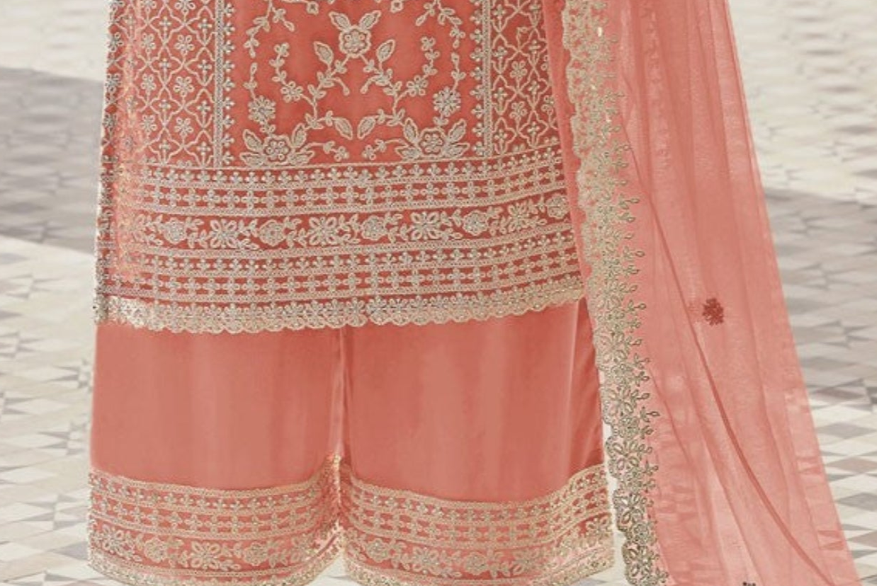 Orange Color Eid Ramadan Festival Special Beautiful Salwar Kameez Plazzo Suits