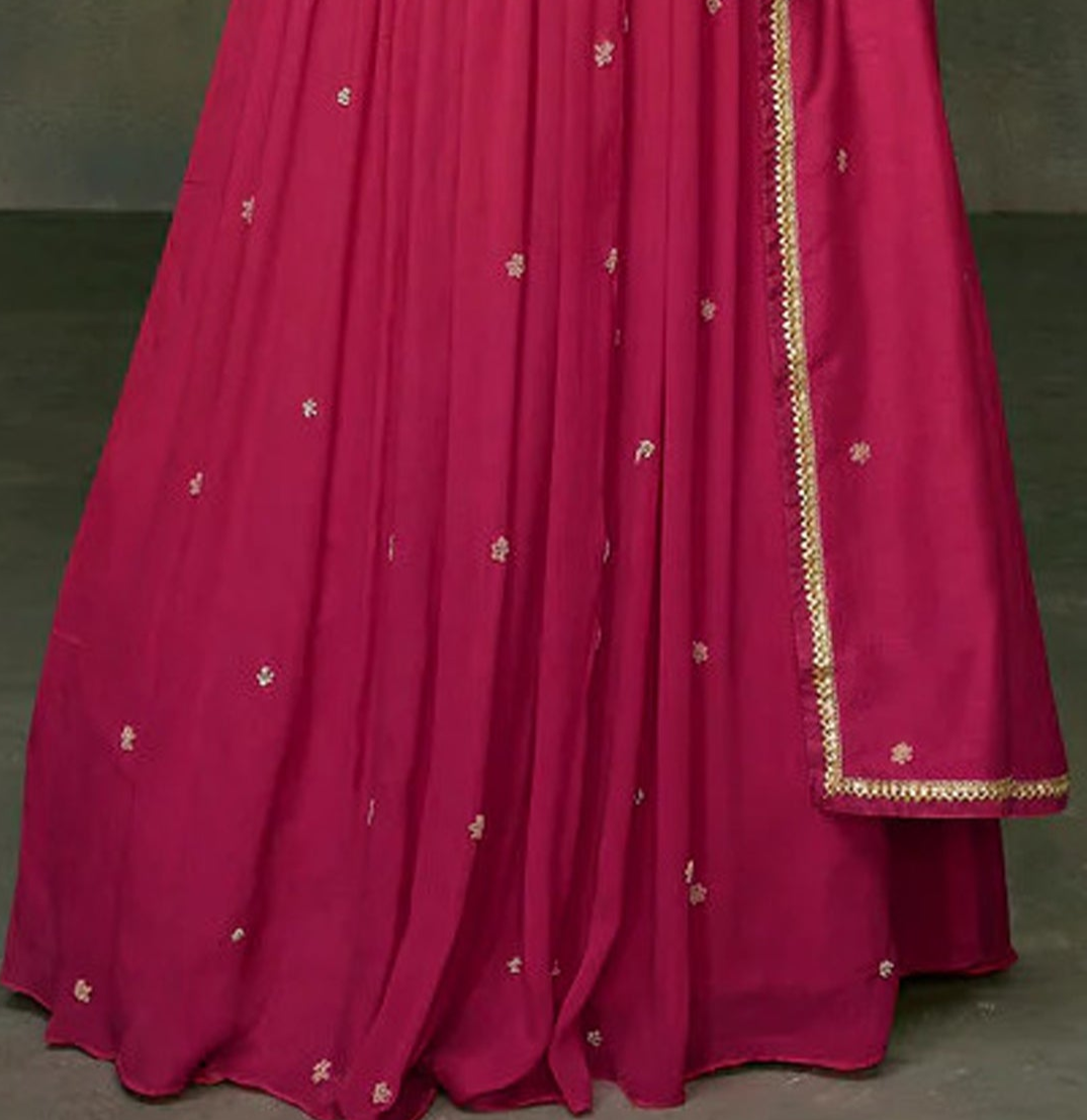 Event party Wear Heavy Embroidery Work Anarkali Gown Suit With Dupatta