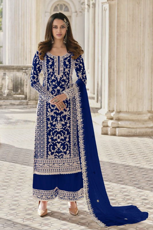 Traditional Ethnic Party Wear Salwar Kameez Plazzo With Dupatta Suit