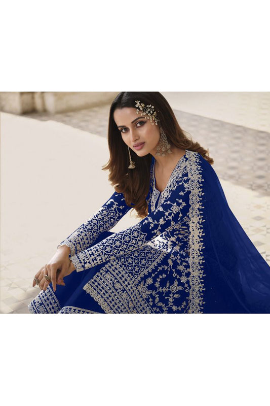 Traditional Ethnic Party Wear Salwar Kameez Plazzo With Dupatta Suit