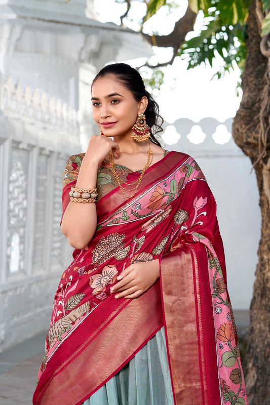 Indian Pakistani Traditional Wear Lehenga Blouse with Dupatta