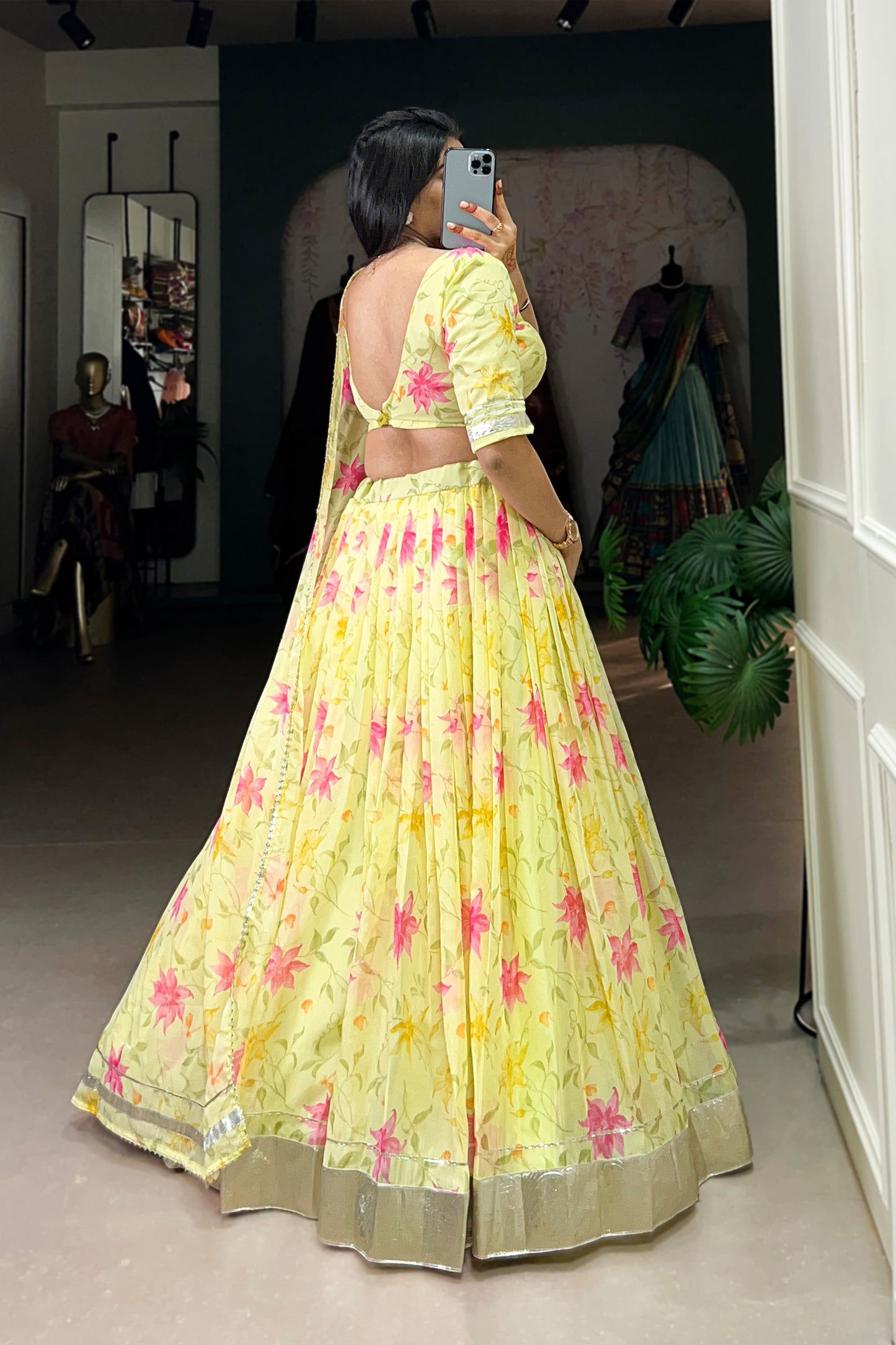 Yellow Color Haldi Function Wear Floral Printed Lehenga Choli With Gorgeous Dupatta