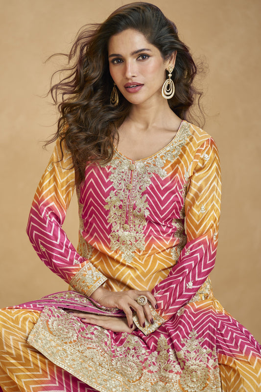 Exclusive Designer Georgette Fabric Wedding Salwar Kameez Plazzo Suits
