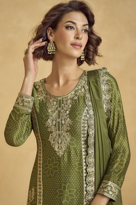 Beautiful Embroidery Worked Indian Wedding Wear Salwar Kameez Palazzo
