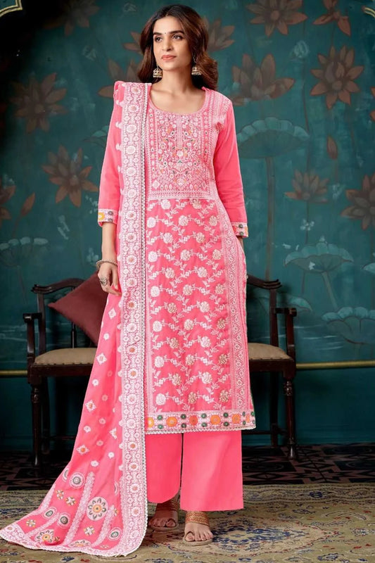 Nikah Dupatta Jacquard Designer Handwork Salwar Kameez Palazzo Suit's