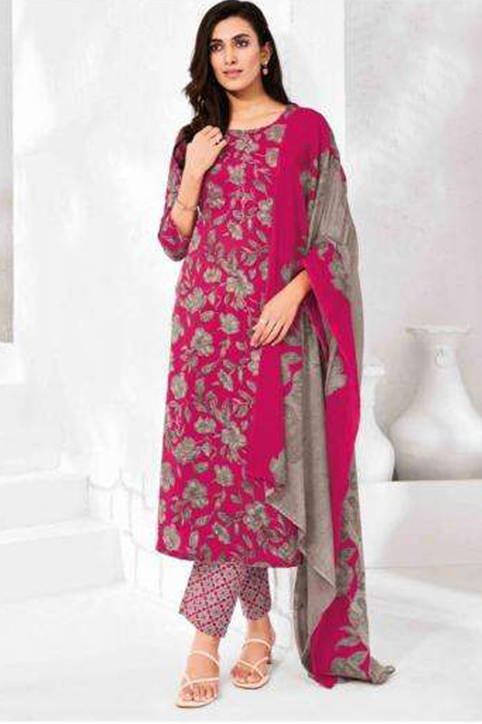 Latest Stylish Design Pure Cotton Print Salwar Kameez Plazzo Pant Suit