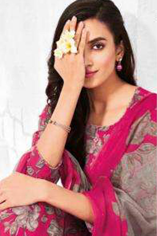 Latest Stylish Design Pure Cotton Print Salwar Kameez Plazzo Pant Suit