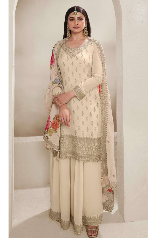 White Color Wedding Party Wear Traditional Designer Salwar Kameez Suits