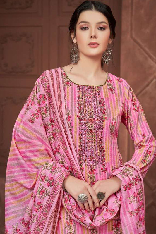 Indian Pakistani Wear Cotton Fabric Salwar Kameez Palazzo - Pant Suits
