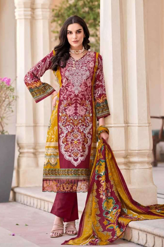 Indian Designer Cotton Embroidery Worked Salwar Kameez Palazzo Suit's