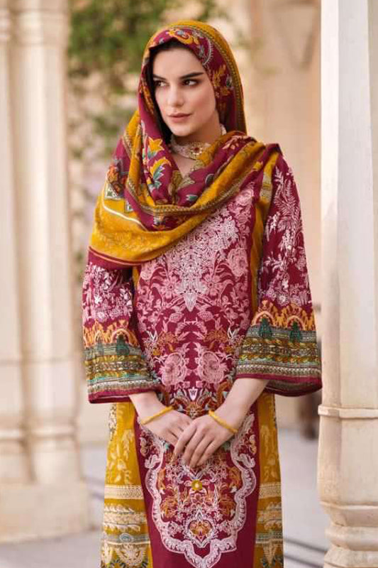Indian Designer Cotton Embroidery Worked Salwar Kameez Palazzo Suit's