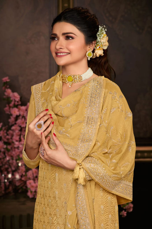 Eid Ramdan Special Jacquard Self Weaved Santoon Silk Salwar Kameez Palazzo Suit