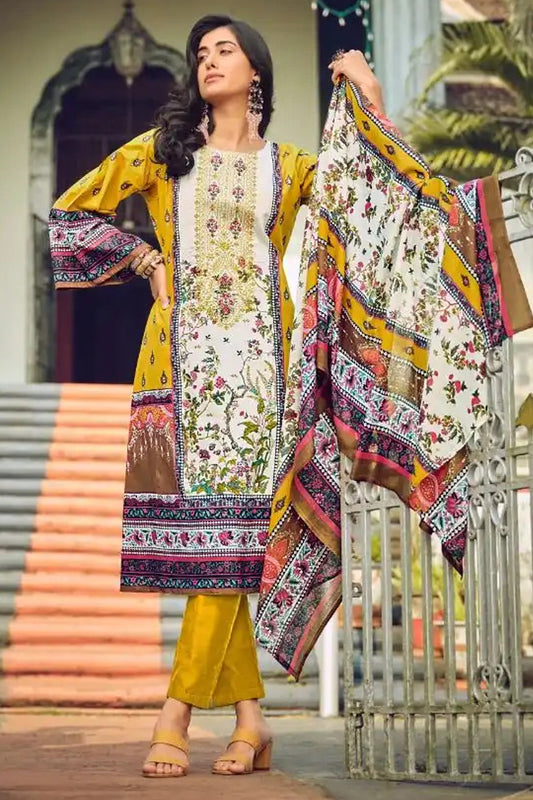 Indian Plus Size Women's Wear Pure Cotton Salwar Kameez Palazzo Suit