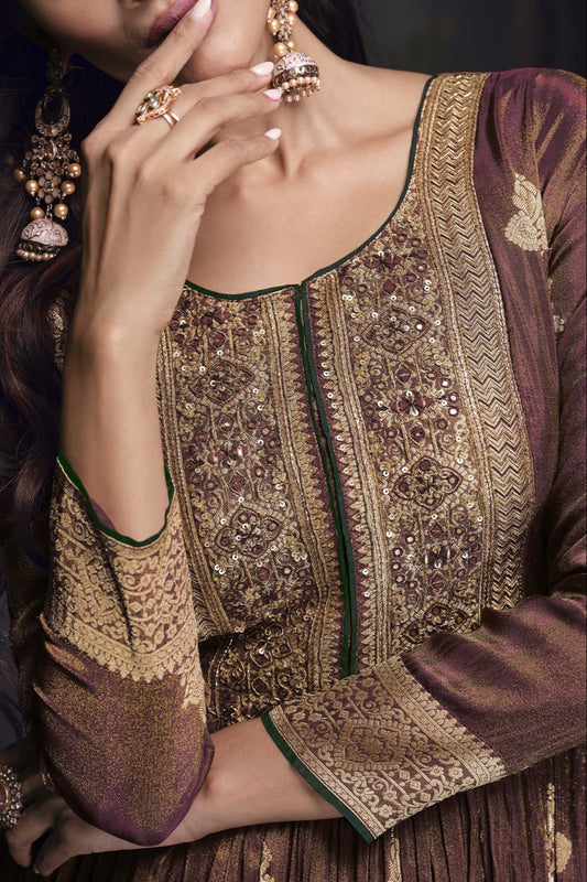 New Style Anarkali Night Gowns For Wedding-Reception