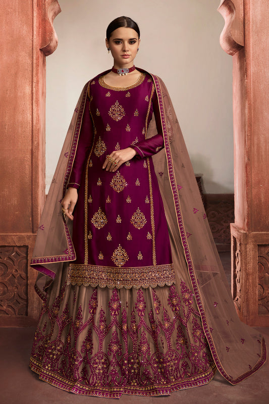 Bridal wear Wedding Reception Look Heavy Embroidery Work Lehenga Choli