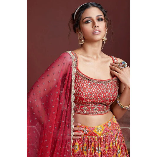 Indian Pakistani Wedding Party Wear Bridal Designer Lehenga Choli Set