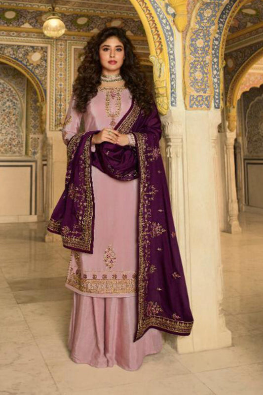 Ramzan Eid Special Palazzo Suits With Georgette Ready To Wear Salwar Kameez Dupatta