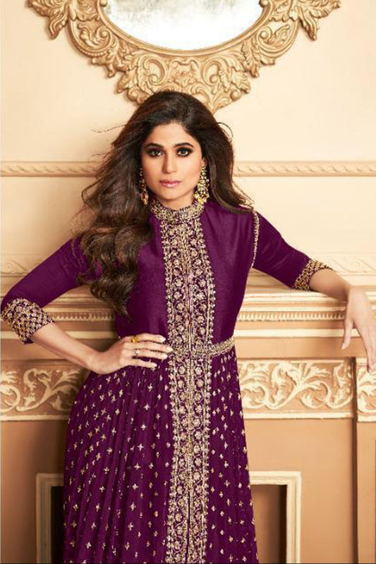 Roka Nikah Wear Stitch Pakistani Indian Women's Stitched Anarkali Gown Online USA