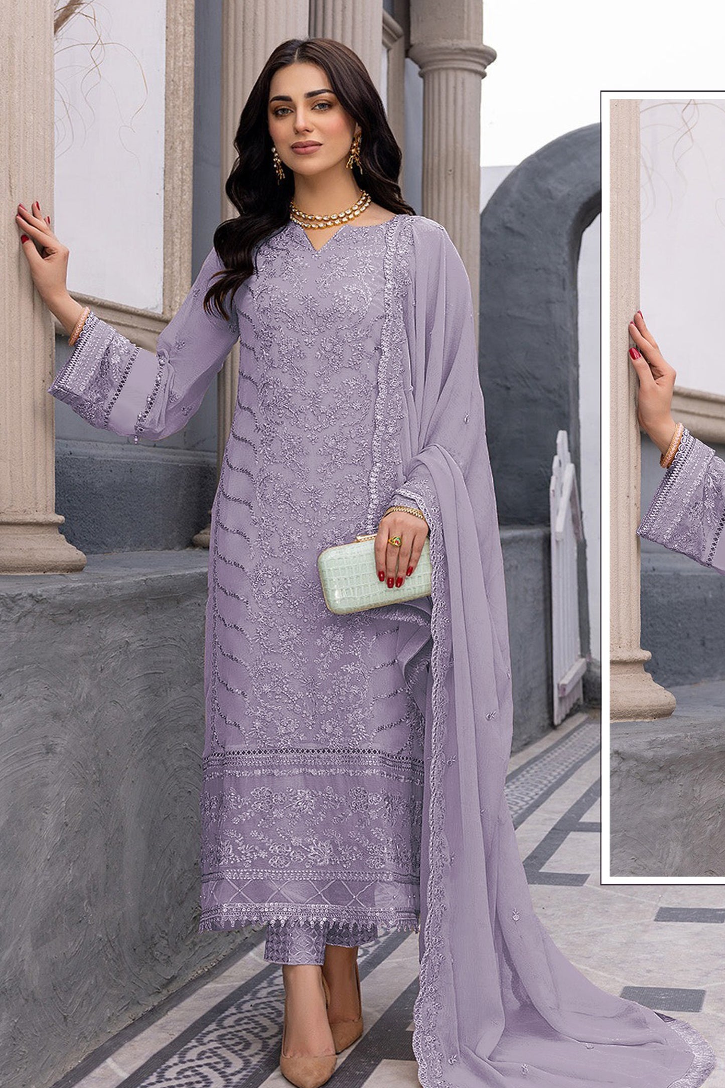 USA Wedding-Reception-Party Special Salwar Kamez With Dupatta