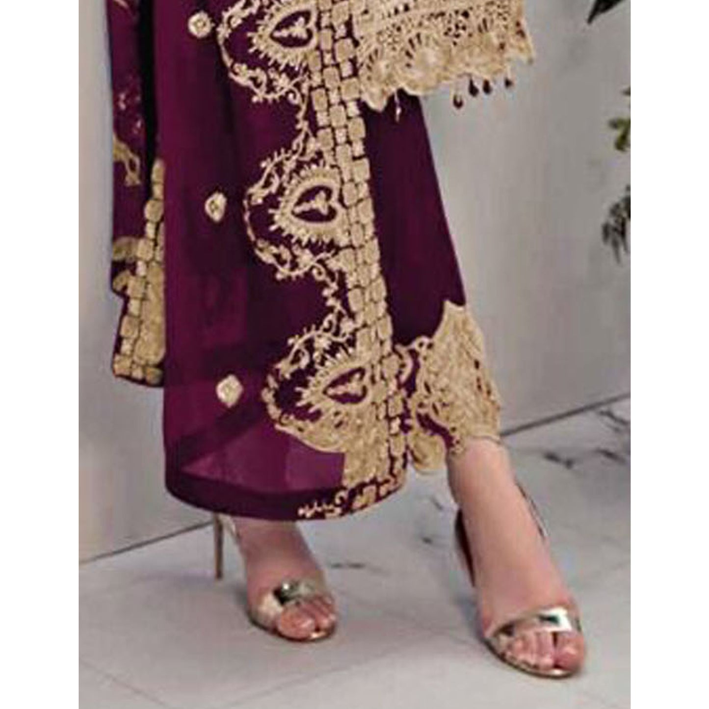 Pakistani Style Roka Nikah Wear Salwar Kameez Trouser Pant Suits