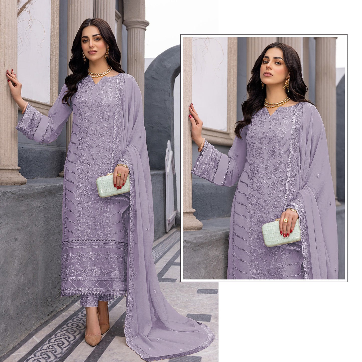 USA Wedding-Reception-Party Special Salwar Kamez With Dupatta