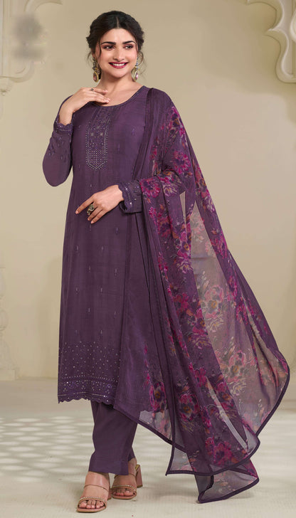 Pakistani Style Designer Georgette Work Traditional Wear Salwar Kameez Plazzo Pant Suit