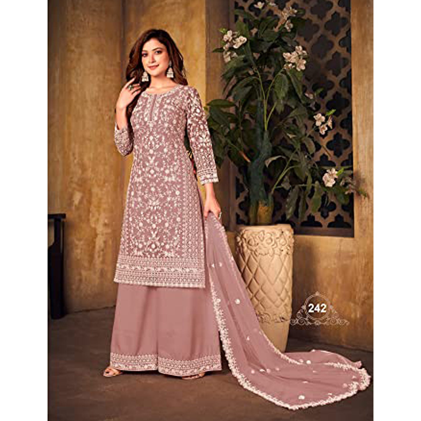 Trendy Festival Wear Indian Designer Fully Stitched Salwar Kameez Palazzo Suits