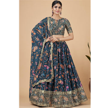 Indian Pakistani Designer Readymade Georgette Fabric Event Wedding Wear Lehenga Choli