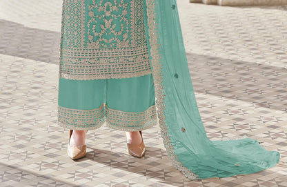 Heavy Embroidery Worked Salwar Kameez Plazzo Suits