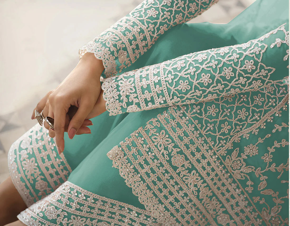 Heavy Embroidery Worked Salwar Kameez Plazzo Suits