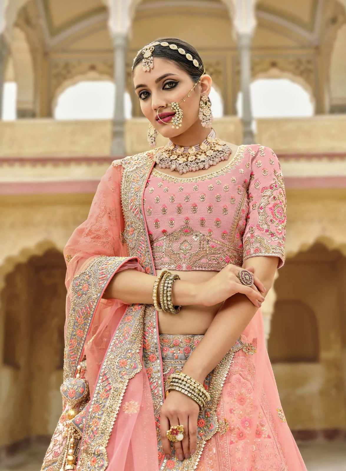 Special Eid Wear Banarasi Silk Fabric Lehenga Choli With Net Dupatta